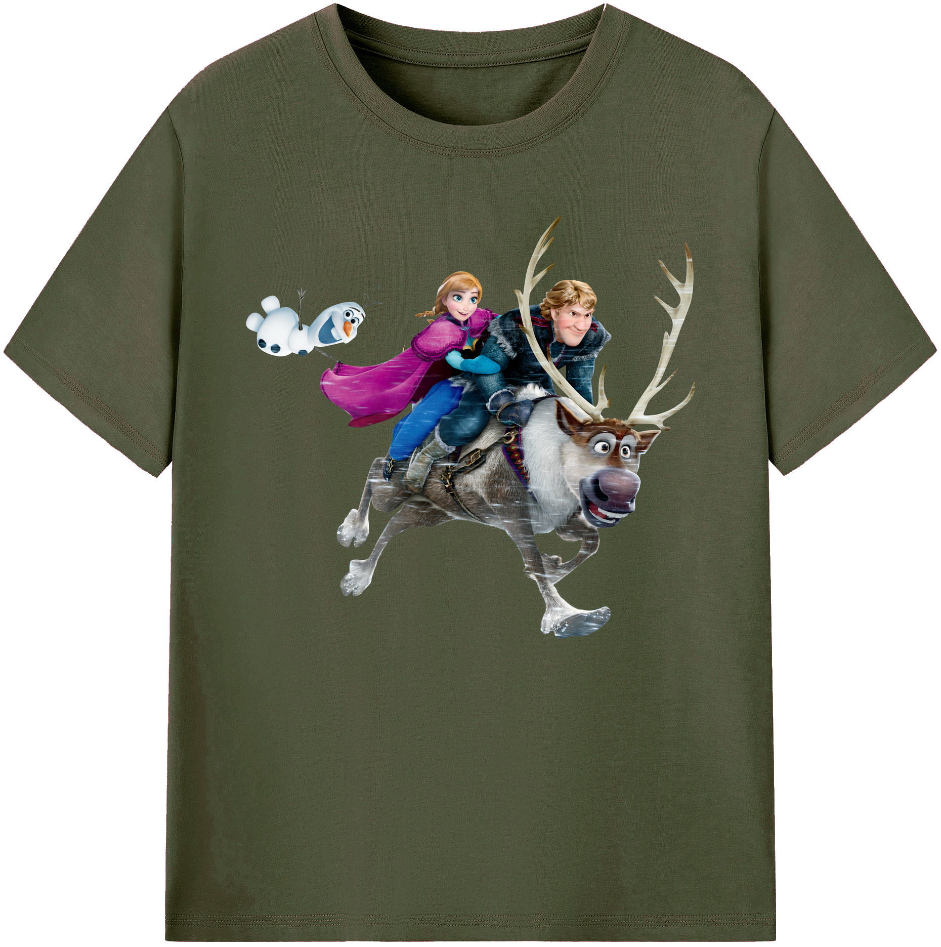 （画像用） アナと雪の女王 アンナ エルサ Frozen Anna Elsa 綿100％ メンズ半袖Tシャツ｜肌触りやわらか＆通気性